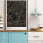 Didsbury Manchester Map Print on a side board