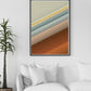 Slide Style Vintage Abstract Print in a traditional room