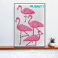 Solidarity Flamingo Wall Print on a Shelf