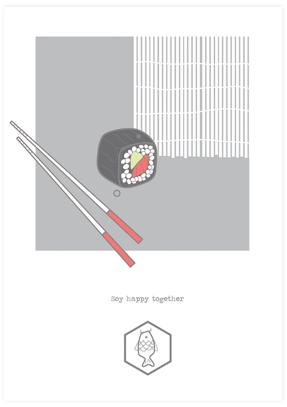 Soy Happy Together Sushi Wall Art not in a frame