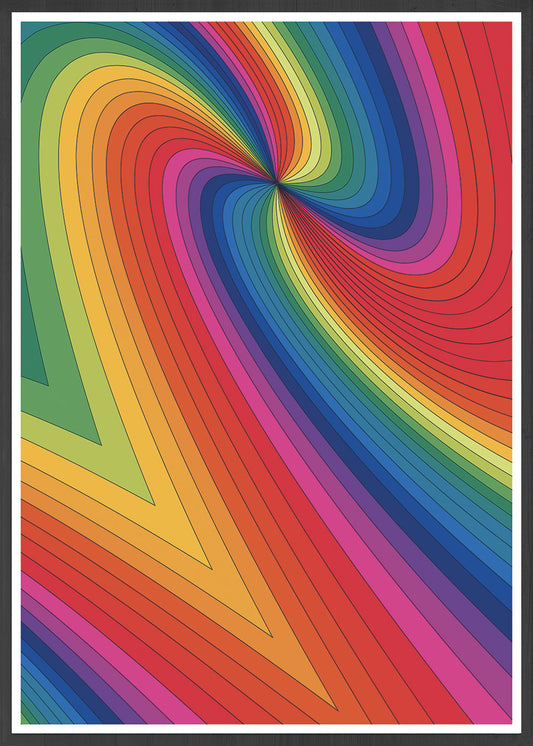 Spectrum Art Print Pattern in frame