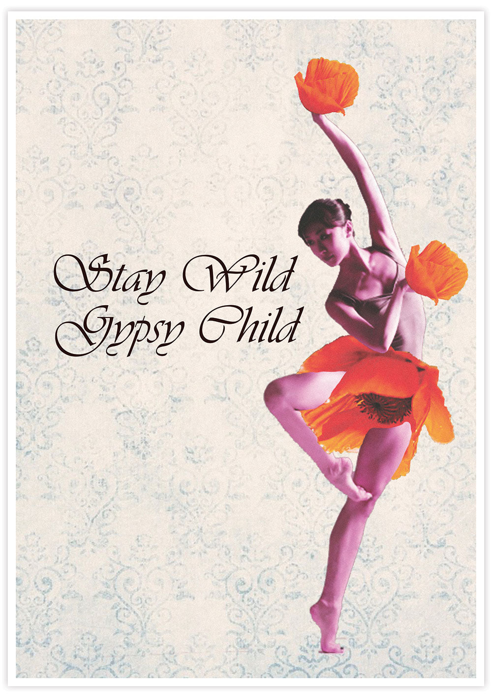 Stay Wild Gypsy Child Child Dancer Art Print not in a frame