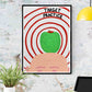 Target Practice Quirky Artist Print in a frame on a wall