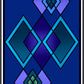 The Dream Blue Pattern Wall Art in frame