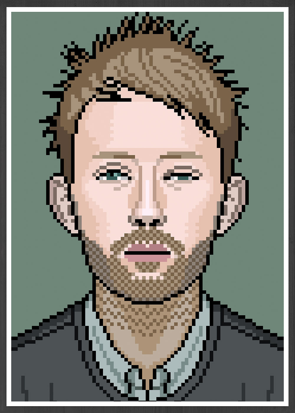 Thom Radiohead Art illustration in frame