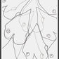 Tits Up BW Nude Abstract Illustration in a frame