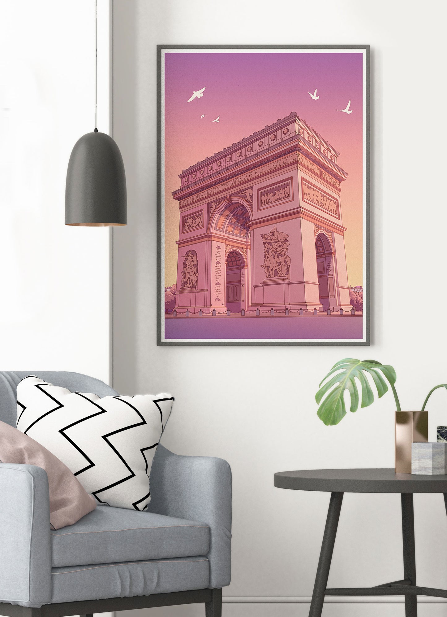 Arc de Triomphe Poster Print in a traditional room