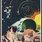 Vega Starcats Retro Cats Print in a frame