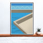 The Water Below Geometric Shape Art on a shelf