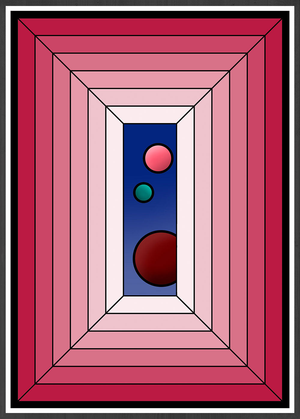 The Window Abstract Surreal Art in frame