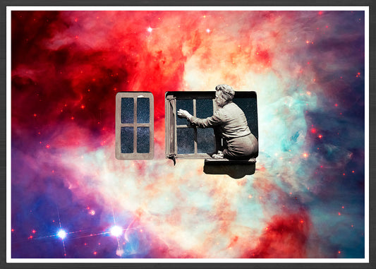Window in the Sky Collage Poster